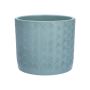 FERDINANTA ceramic pot with pattern, matt light blue, 12.3 cm, Ø 13.5 cm
