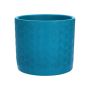 FERDINANTA ceramic pot with pattern, matt turquoise, 12.3 cm, Ø 13.5 cm