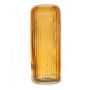 ALBURGIS glass vase with grooves, orange-clear, 25cm, Ø10cm