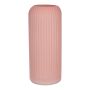 ALBURGIS glass vase with grooves, antique pink matt, 25cm, Ø10cm