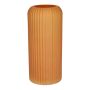 ALBURGIS glass vase with grooves, matt orange, 25 cm, Ø10 cm
