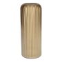 ALBURGIS glass vase with grooves, gold metallic, 25cm, Ø10cm