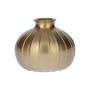 ALFHARD flower vase, ribbed glass, gold metallic, 8.5 cm, Ø 10.5 cm