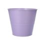 MICOLATO round plant pot with grooves, zinc, lilac, 13 cm, Ø15.5 cm