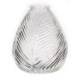 NELLOMIO glass bottle with leaf pattern, clear, 16 cm, Ø 14 cm