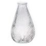 NELLOMIO glass bottle with leaf pattern, clear, 23 cm, Ø 14 cm