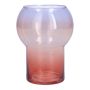 ONOFRIO decorative vase, glass, purple-pink-salmon-clear, 16 cm, Ø 12 cm