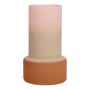NULAILA decorative vase, glass, pink-beige-brown-matt, 18 cm, Ø 10.5 cm