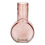 ORESTINO round glass vase, pink-clear, 14 x 7.5 x 22.5 cm