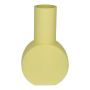 ORESTINO round glass vase, matt yellow, 14 x 7.5 x 22.5 cm