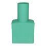 ORESTINO square glass vase, matt mint, 13 x 7.5 x 22.5 cm