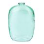 PAISANTO flat-bottomed glass bottle, turquoise-clear, 7.5 x 3.5 x 11 cm