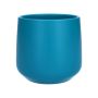 ZIOKA ceramic flower pot, matt turquoise, 13.5 cm, Ø 14.5 cm