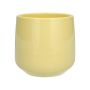 Ceramic flower pot ZIOKA, mat yellow, 10"/26cm, Ø11"/29cm