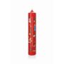 TEMPERANCE Advent calendar pillar candle, photo-printed Advent days, red and multicoloured, 26.5 cm, Ø5 cm – Made in Germany