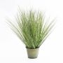 Plastic foxtail grass NORMEN, in metal pot, green, 26"/65cm