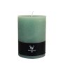 Block candle for lantern AURORA, mint green, 5.5"/14cm, Ø4"/10cm, 100h - Made in Germany