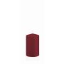 Block candle MAEVA, bordeaux, 3.9"/10cm, Ø2.4"/6cm, 33h - Made in Germany
