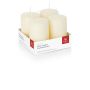 Advent wreath pillar candles JENARO, set of 4, biscuit, 3.9"/10cm, Ø2.4"/6cm, 33h - Made in Germany