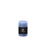 Block candle AURORA, grey-blue, 3.5"/9cm, Ø2.3"/5,8cm, 30h - Made in Germany