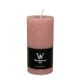 Block candle AURORA, rosewood, 4.7"/12cm, Ø2.3"/5,8cm, 42h - Made in Germany
