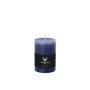 Block candle AURORA, dark blue, 4"/10cm, Ø2.7"/6,8cm, 42h - Made in Germany