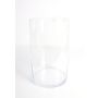 Cylindrical flower vase SANSA EARTH, glass, clear, 12"/30cm, Ø7.3"/18,5cm