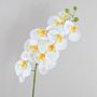 Fake phalaenopsis spray OPHELIA, white, 3ft/100cm, Ø4.7"/12cm