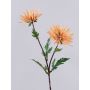 Plastic chrysanthemum ESTELLE, yellow-orange, 28"/70cm, Ø3.1"-4"/8-10cm