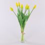 Artificial tulip bouquet LONA, yellow-green, 18"/45cm, Ø8"/20cm