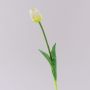 Artificial tulip LONA, white-green, 18"/45cm, Ø1.6"/4cm