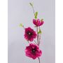 Artificial magnolia spray FINAH, pink, 3ft/90cm, Ø3.5"-5.9"/9-15cm
