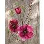 Artificial magnolia spray FINAH, pink, 3ft/90cm, Ø3.5"-5.9"/9-15cm
