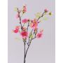 Artificial cherry blossom spray SOEY, pink-fuchsia, 18"/45cm, Ø0.8"-1.8"/2-4.5cm