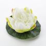 Synthetic water lily SAFINA, floating, white, 2.8"/7cm, Ø6"/15cm