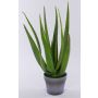 Plastic aloe NAMIKA, in decorative pot, green, 20"/50cm, Ø10"/25cm