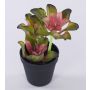 Artificial Echeveria SHAUNA in decorative pot, green-violet, 10"/25cm
