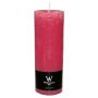 Block candle AURORA, raspberry, 8"/19cm, Ø4"/10cm, 155h - Made in Germany