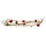Synthetic rose garland DANIKA, crossdoor, red, 5ft/140cm, Ø1.6"/4cm