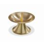 Brass candle holder OLIVERIO with spike, for candles Ø2"-2.4"/5-6cm, matt brushed, gold, 2"/5cm, Ø3.5"/9cm