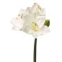 Artificial amaryllis spray BENITA, white, 22"/55cm, Ø4"/10cm