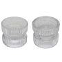 Reversible glass candle holder ARTORIUS for maxi tea lights, pillar candles, clear, 7,3cm, Ø8,9cm
