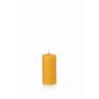 Beeswax pillar candle BABETTE, natural-yellow, 4"/10cm, Ø2"/5cm, 30h - Made in Germany