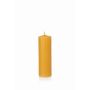 Beeswax pillar candle BABETTE, natural-yellow, 6"/15cm, Ø2"/5cm, 45h - Made in Germany