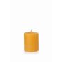 Beeswax pillar candle BABETTE, natural-yellow, 4"/10cm, Ø3.1"/8cm, 60h - Made in Germany