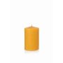 Beeswax pillar candle BABETTE, natural-yellow, 4.7"/12cm, Ø3.1"/8cm, 72h - Made in Germany