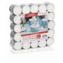 Tea lights KENNY, 75 pieces, white, 0.6"/1,5cm, Ø1.5"/3,7cm, 4h