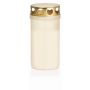 Grave candle CARMELIA with lid, white, 4.7"/12cm, Ø2.4"/6,1cm, 50h