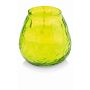 Candle holder MAYELA with wax, apple green, 4.1"/10,5cm, Ø4"/10cm, 48h