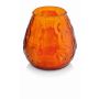 Candle holder MAYELA with wax, tangerine, 4.1"/10,5cm, Ø4"/10cm, 48h